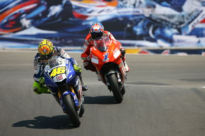 Valentino Rossi, Casey Stoner, 2008 United States MotoGP, Laguna Seca,