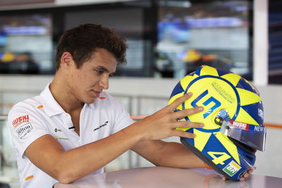 Valentino Rossi planning helmet swap with Lando Norris