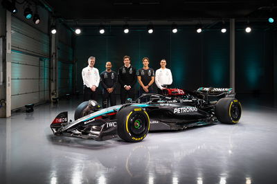 The new-look Mercedes W15 F1 car