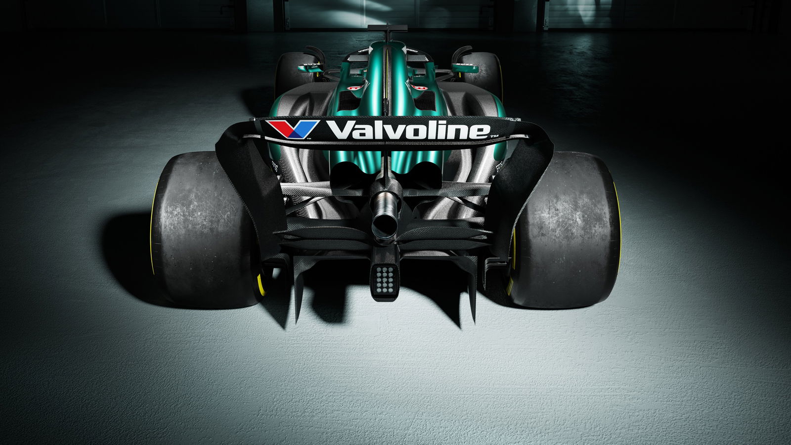Rear-end of the Aston Martin AMR24 F1 car