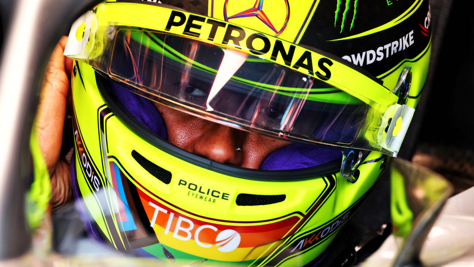 Lewis Hamilton in Mercedes' W13