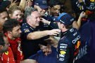 Christian Horner and Max Verstappen in parc ferme