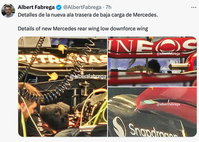 Mercedes new rear wing