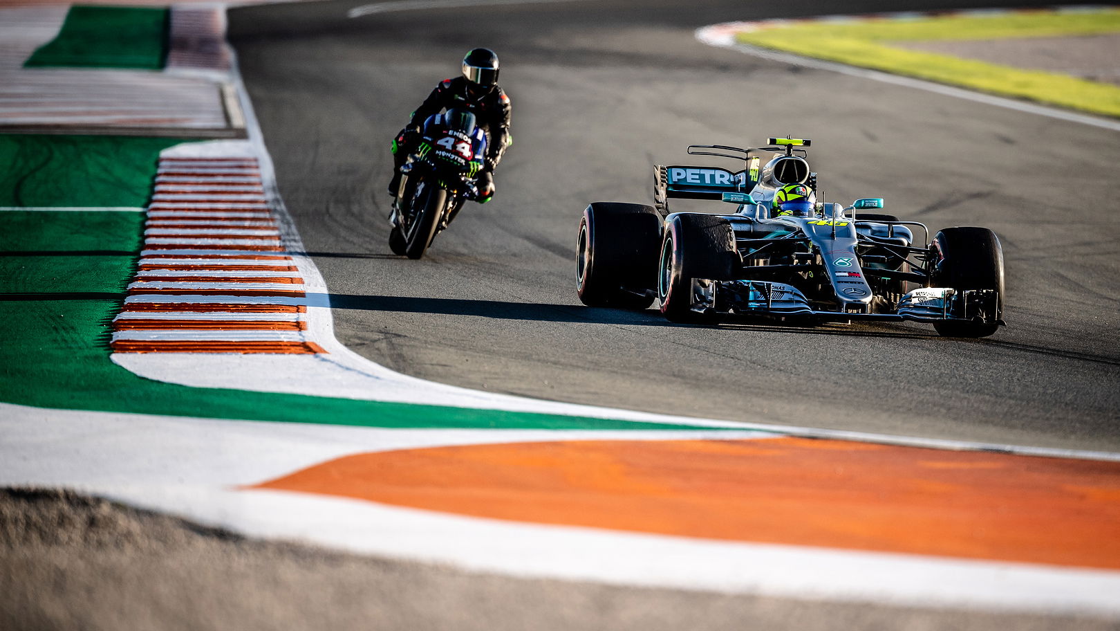 Lewis Hamilton and Valentino Rossi's 2019 ride swap