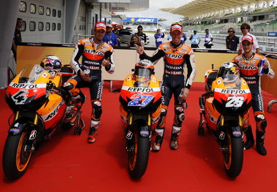 Dovizioso, Stoner, Pedrosa, 2011