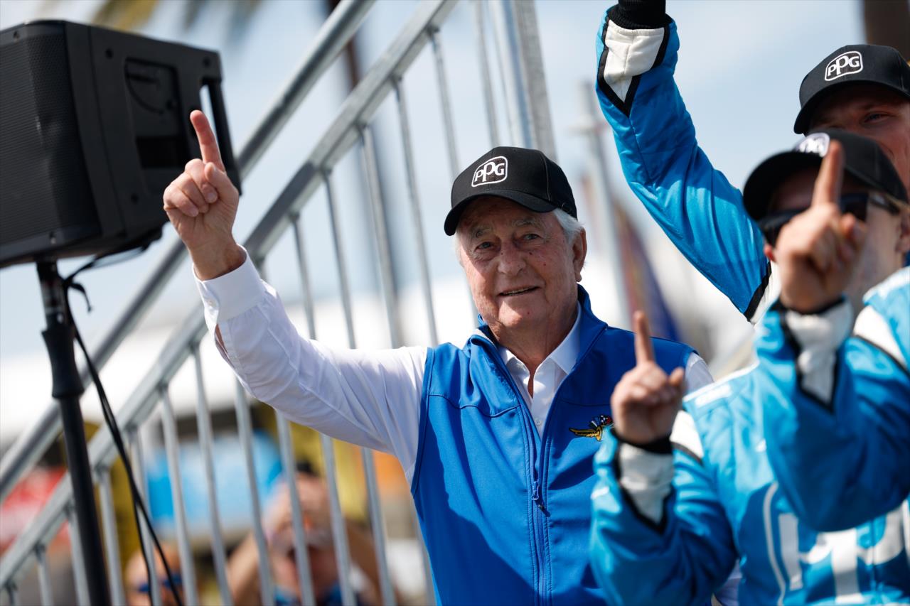 Roger Penske celebrates