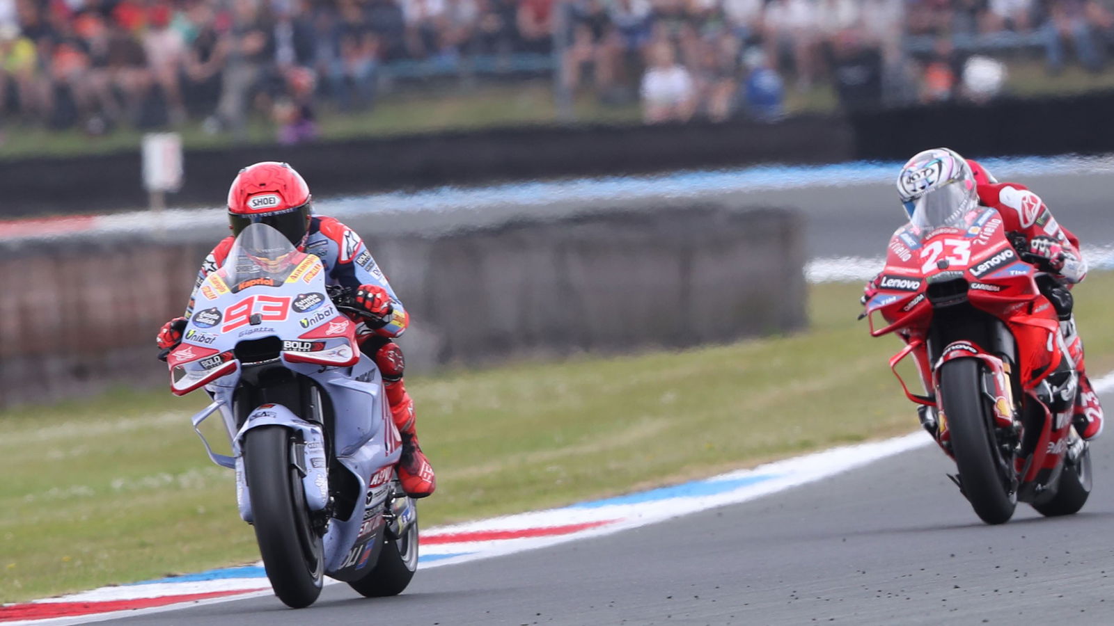 Marc Marquez, Enea Bastianini, 2024 Dutch MotoGP race