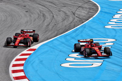 Charles Leclerc and Carlos Sainz make contact at Turn 1