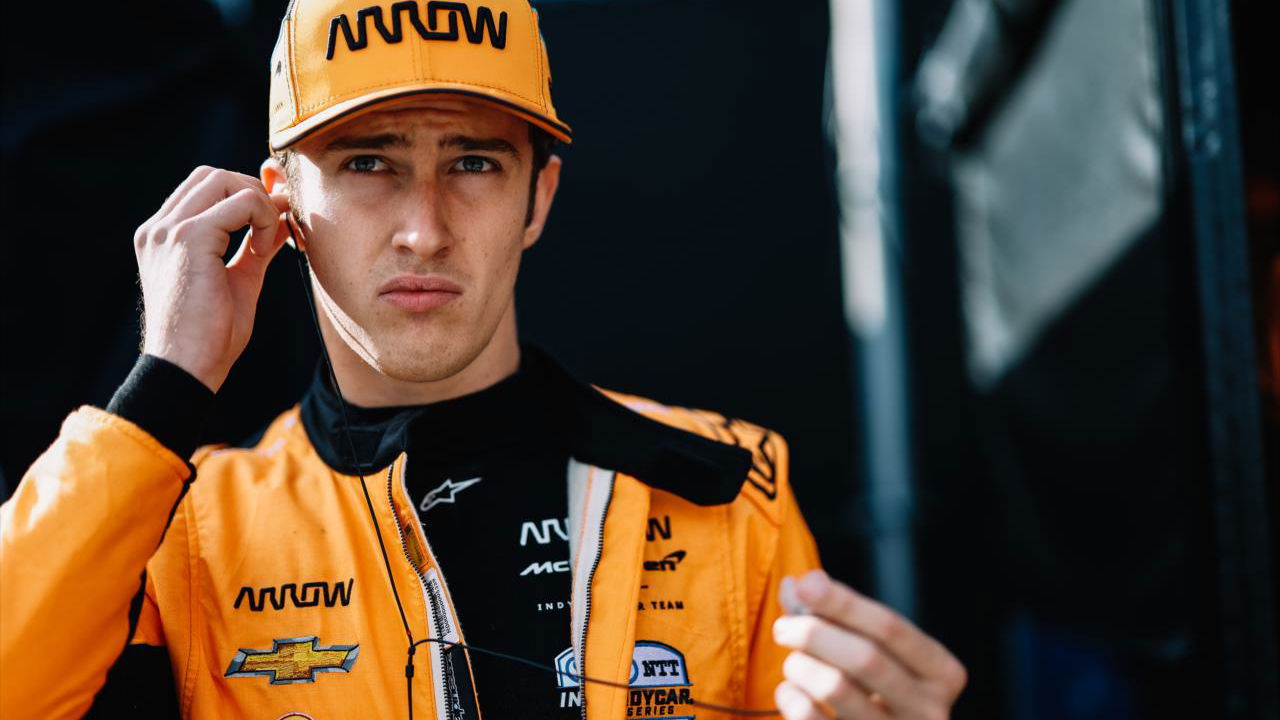 Theo Pourchaire at the IndyCar Detroit Grand Prix