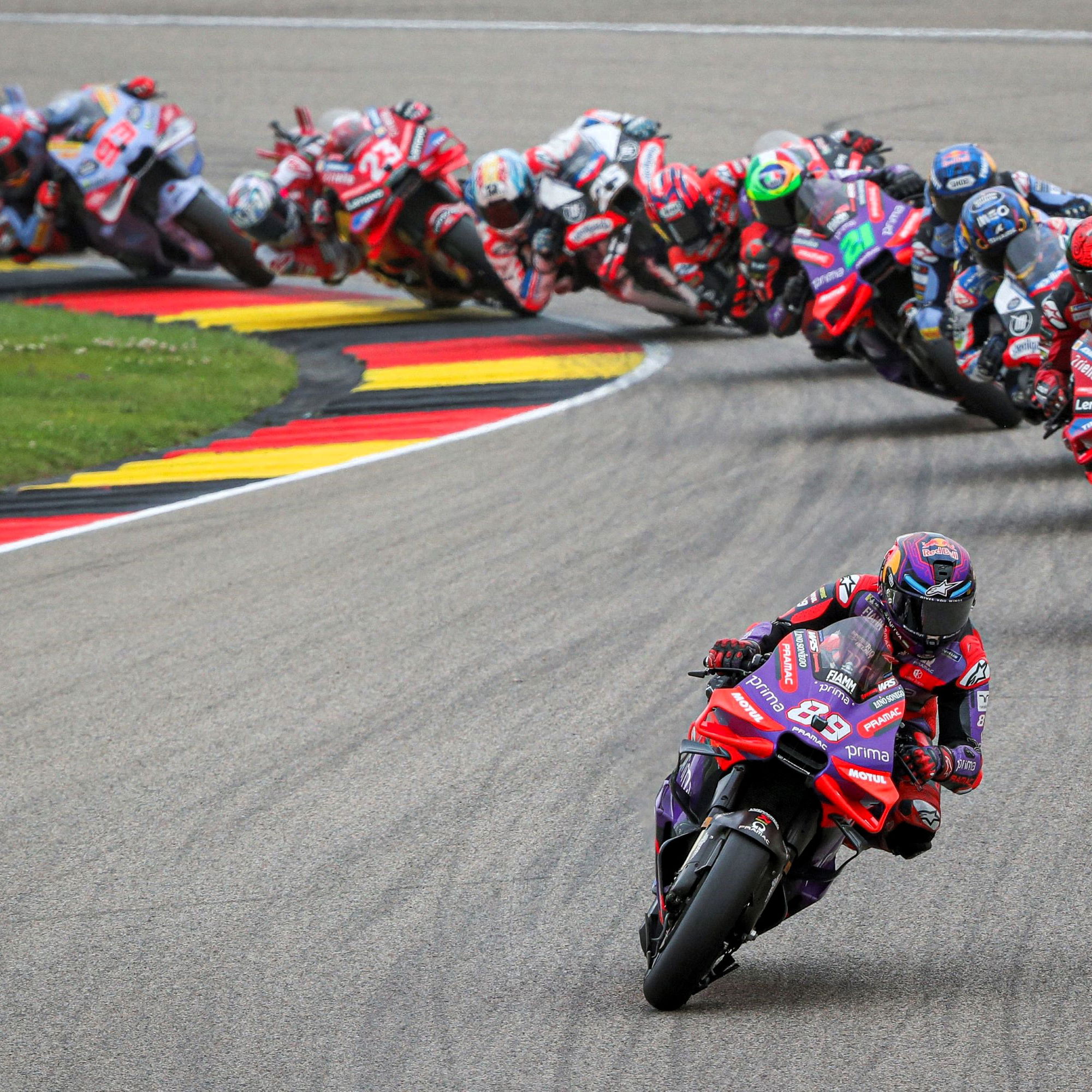Jorge Martin leads, 2024 German MotoGP