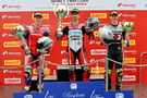 Christian Iddon, Tommy Bridewell, Glenn Irwin BSB, 2024, Snetterton, race three, 7 July, podium