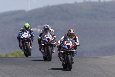 Michael van der Mark, Toprak Razgatlioglu, Remy Gardner, 2024 Portuguese WorldSBK. Credit: Gold and Goose.