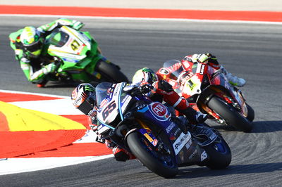 Jonathan Rea, Alvaro Bautista, Axel Bassani, 2024 Portuguese WorldSBK. - Gold and Goose.