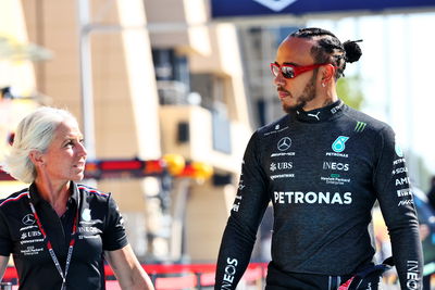 Angela Cullen with Lewis Hamilton