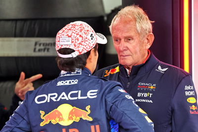 Helmut Marko with Sergio Perez