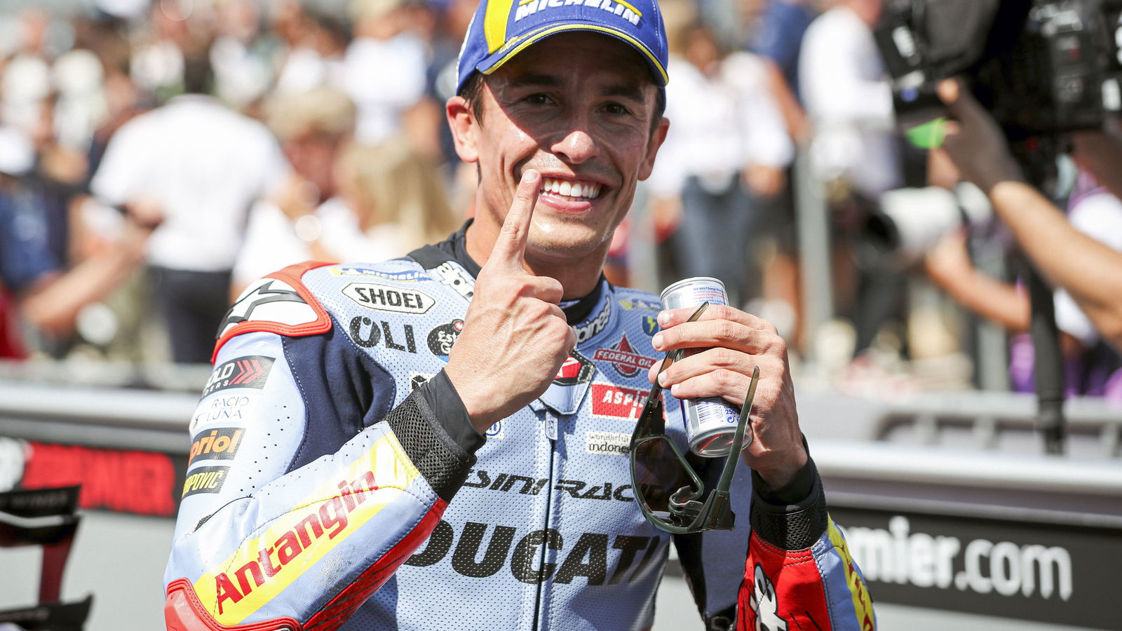 Marc Marquez, 2024 MotoGP Aragon Grand Prix, parc ferme. - Gold and Goose