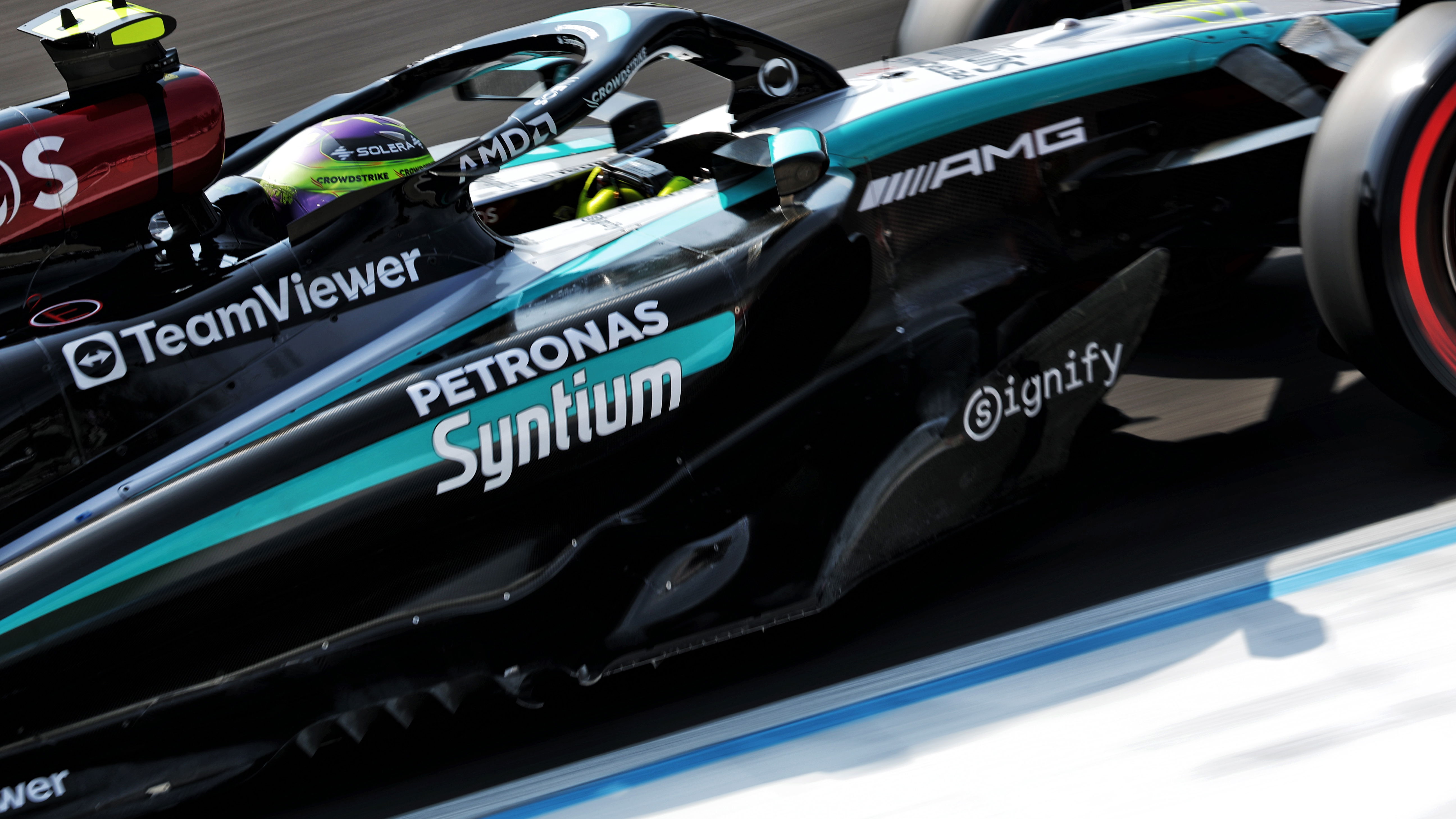 Mercedes on track at Monza 