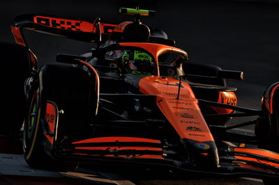 Lando Norris on track in Baku 