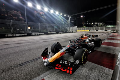 Max Verstappen on track in Singapore 