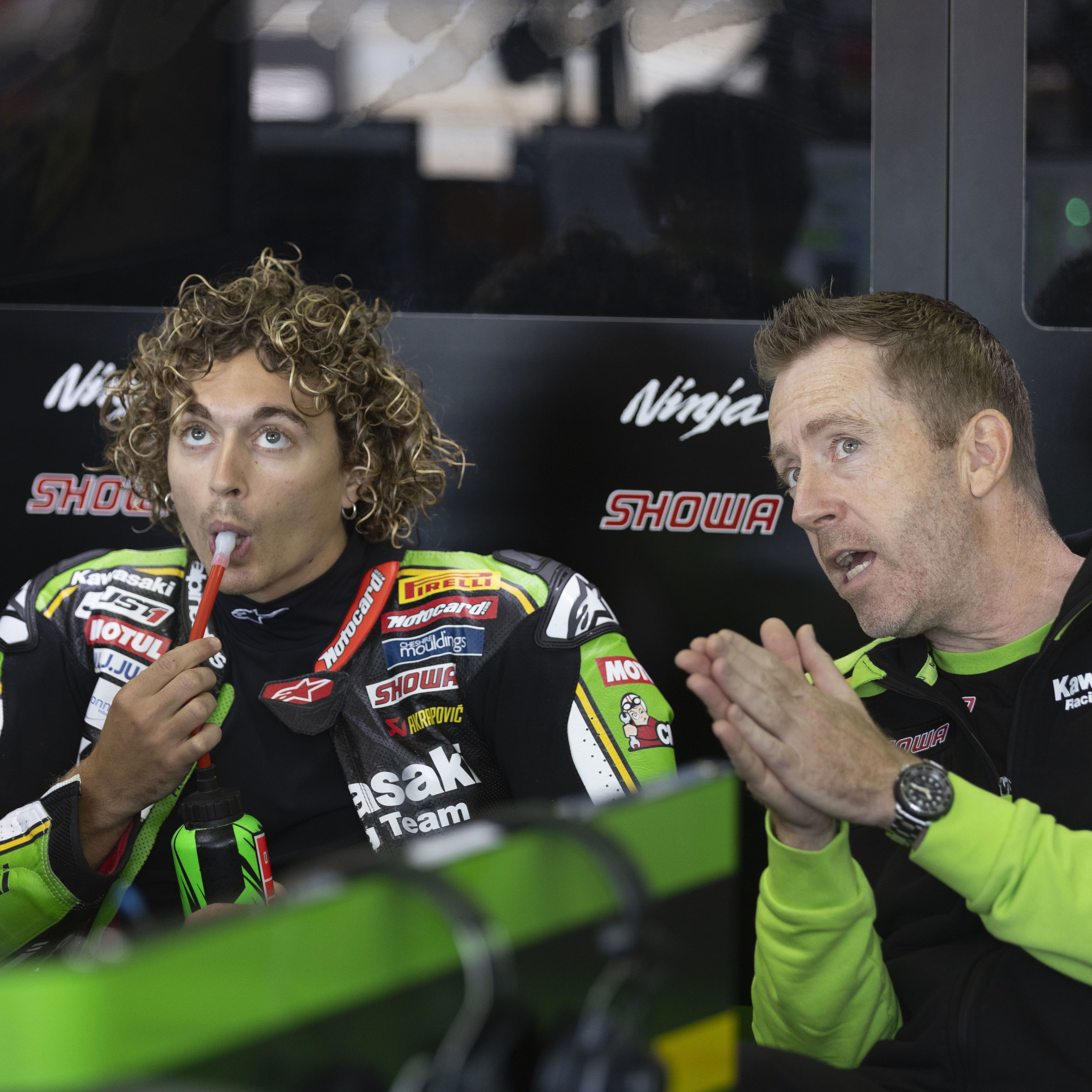 Axel Bassani, 2024 Aragon WorldSBK, pit box. Credit: Gold and Goose.