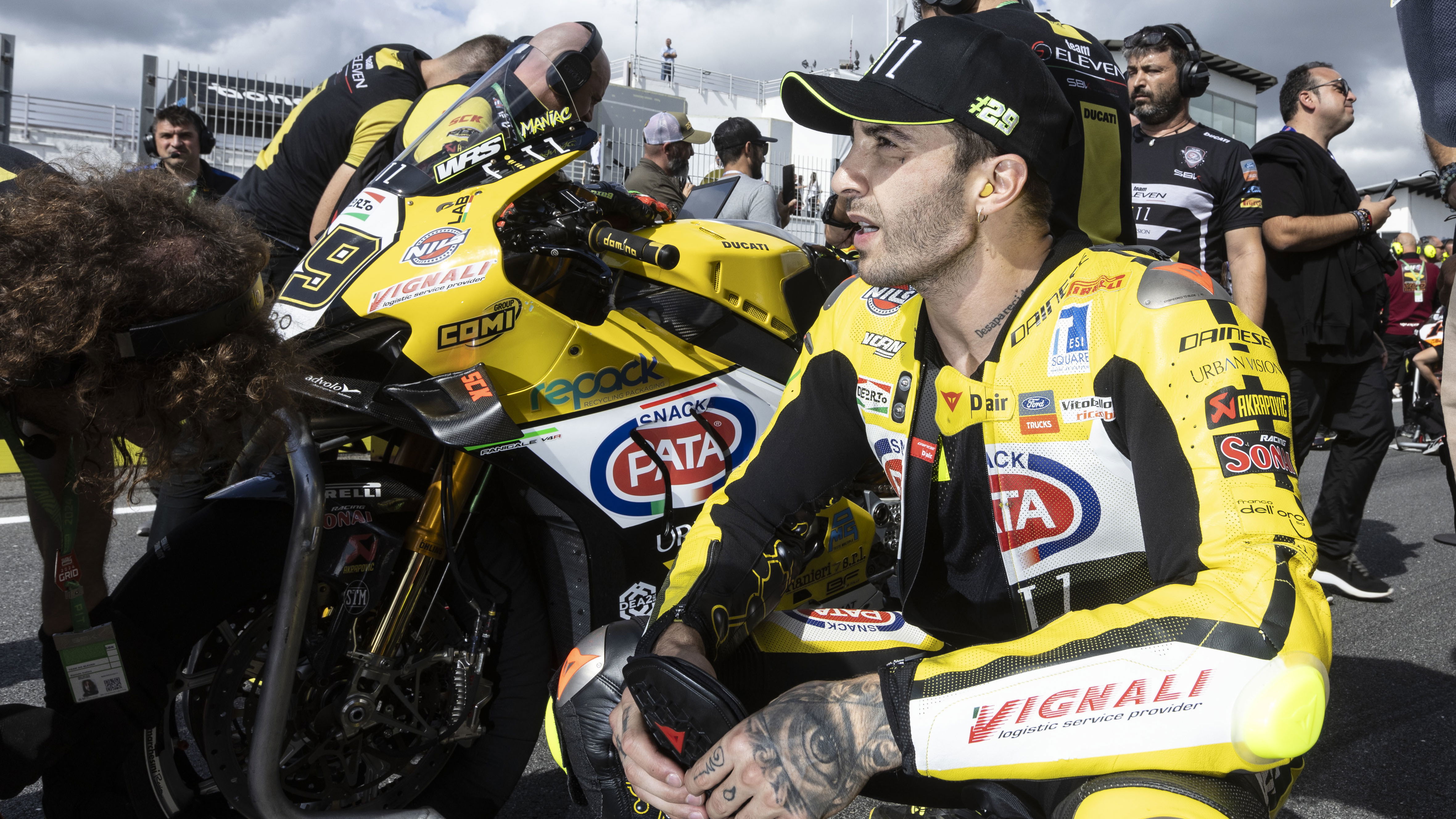 Andrea Iannone, 2024 Estoril WorldSBK, grid. Credit: Gold and Goose