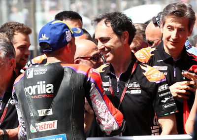 Aleix Espargaro, Romano Albesiano and Massimo Rivola