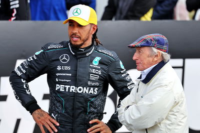 Lewis Hamilton and Sir Jackie Stewart at the British Grand Prix 