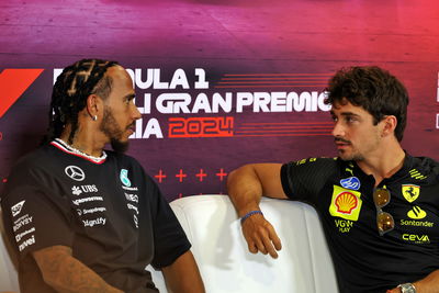 Lewis Hamilton and Charles Leclerc