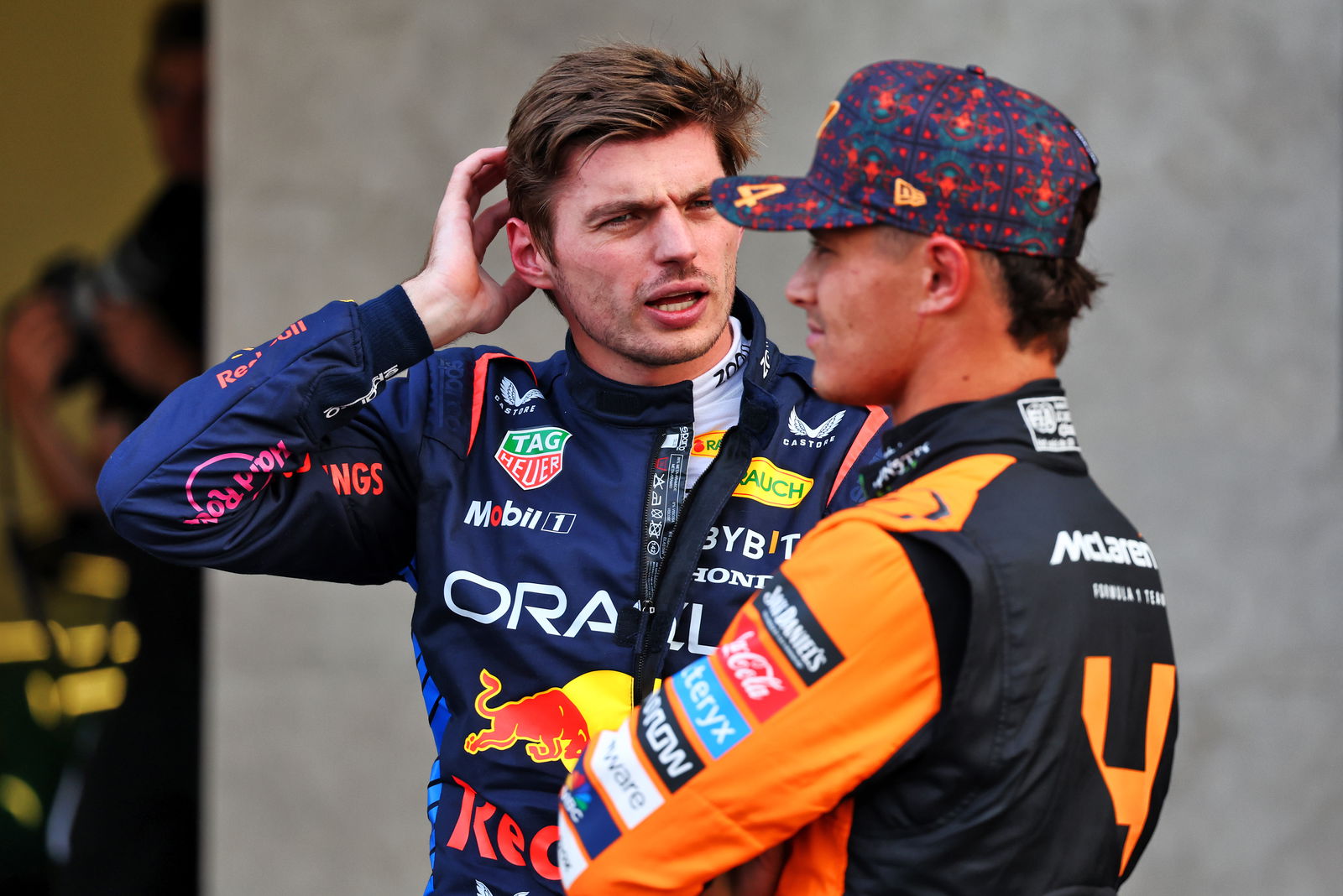 Title rivals Max Verstappen and Lando Norris