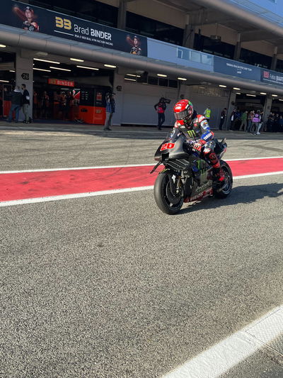 Fabio Quartararo, 2024 MotoGP Barcelona Test, pit lane.