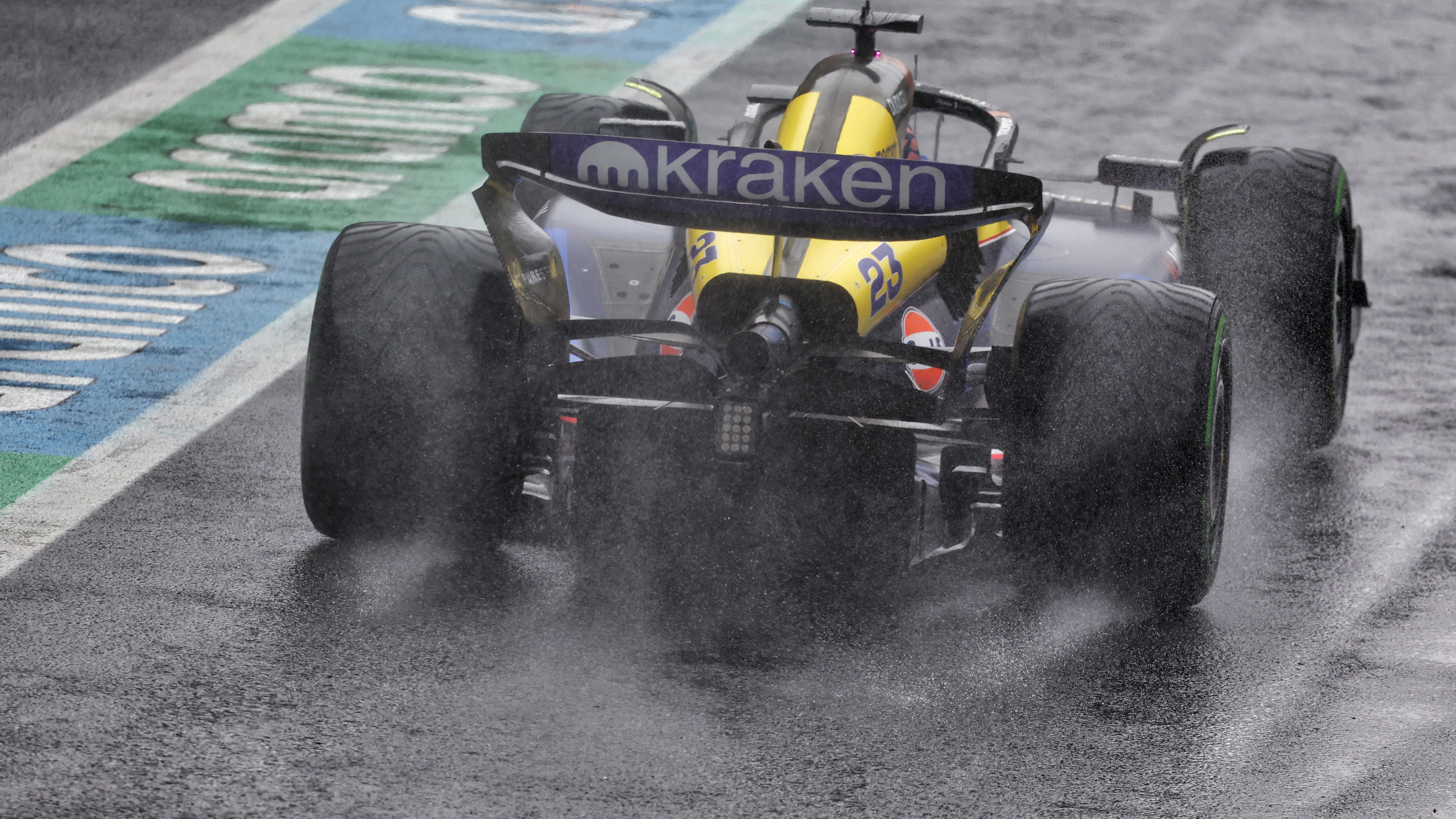 Albon on track