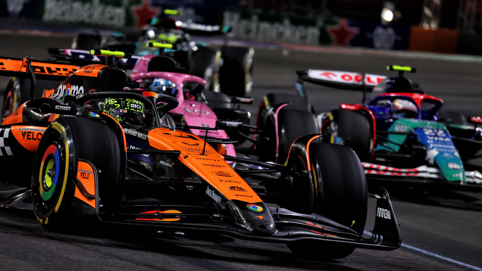 The start of the race in Las Vegas