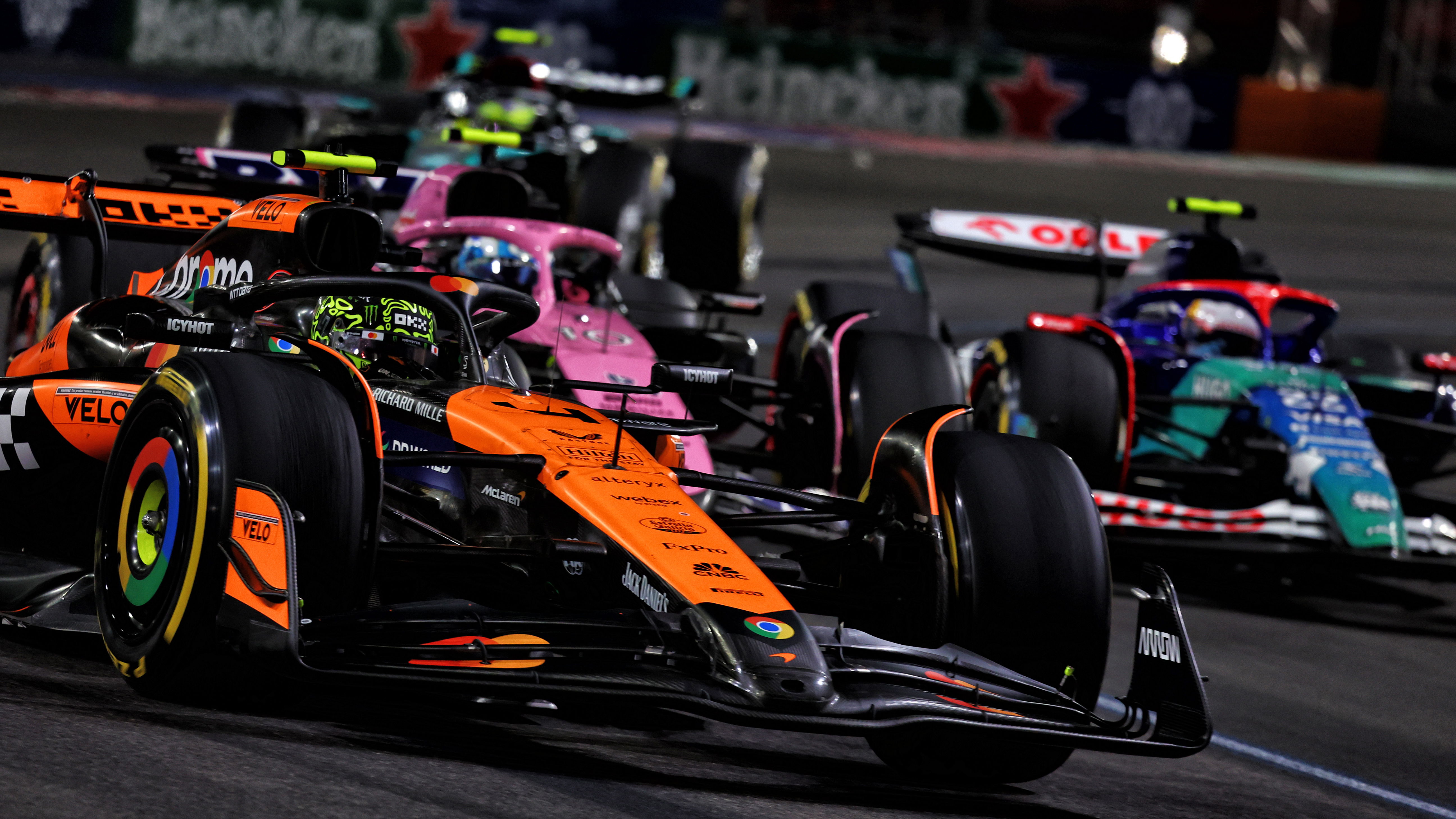 The start of the race in Las Vegas