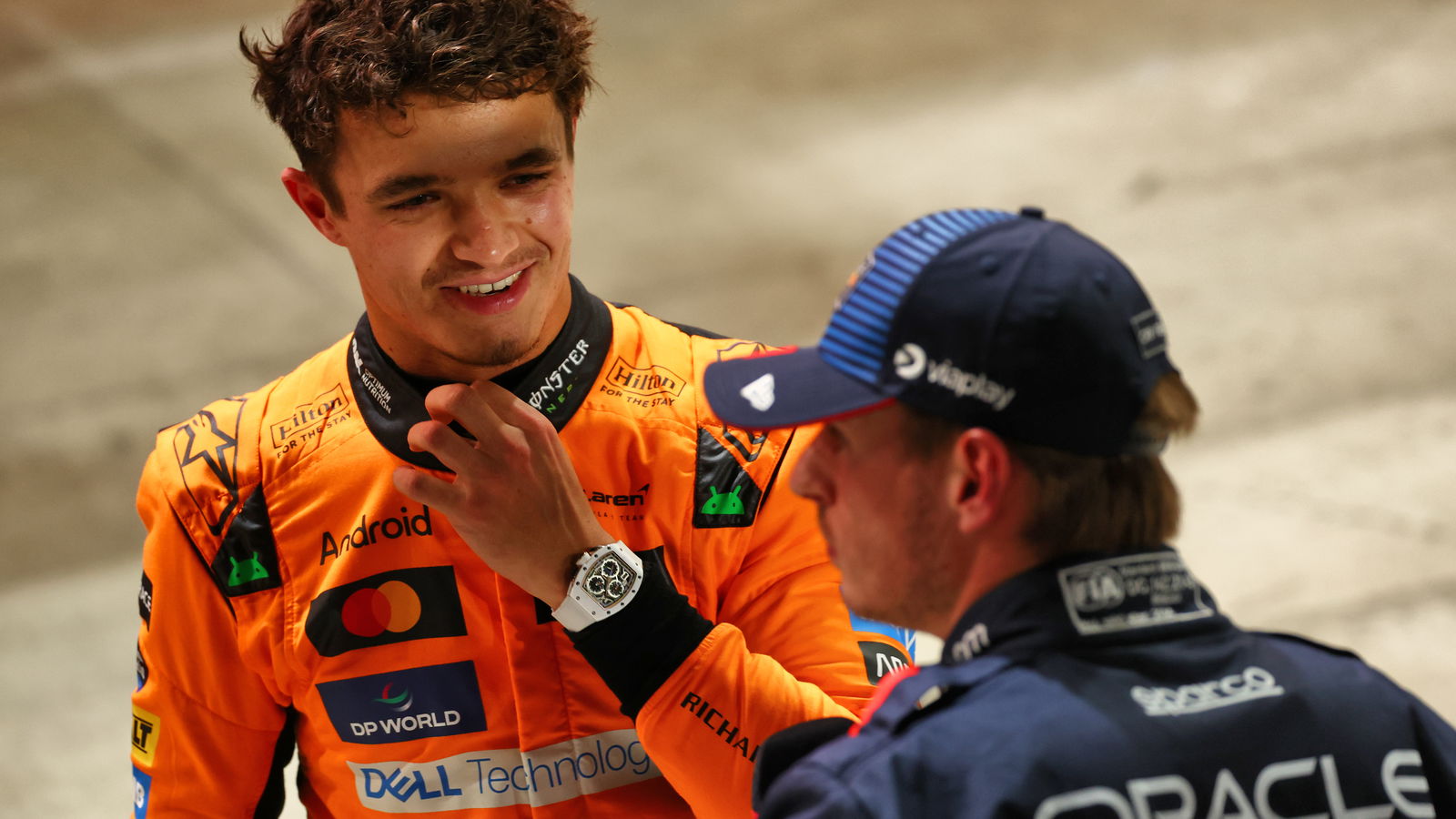 Lando Norris and Max Verstappen
