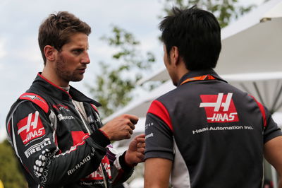 Romain Grosjean with Ayao Komatsu