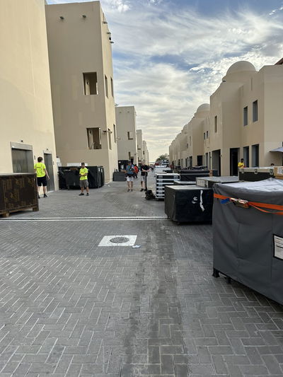 The F1 paddock on Tuesday morning