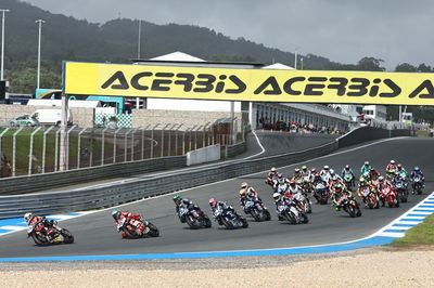 WorldSSP race start, 2024 Estoril WorldSBK. Credit: Gold and Goose.