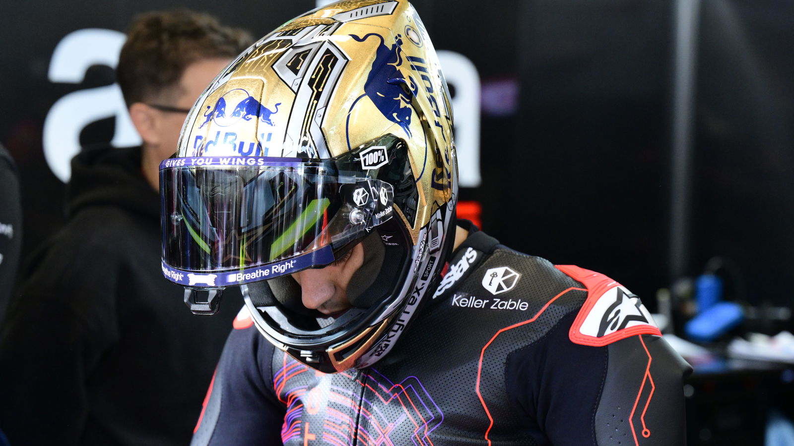 Jorge Martin, 2024 MotoGP Barcelona Test, pit box. Credit: Gold and Goose.
