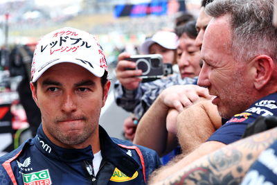 Sergio Perez and Christian Horner 