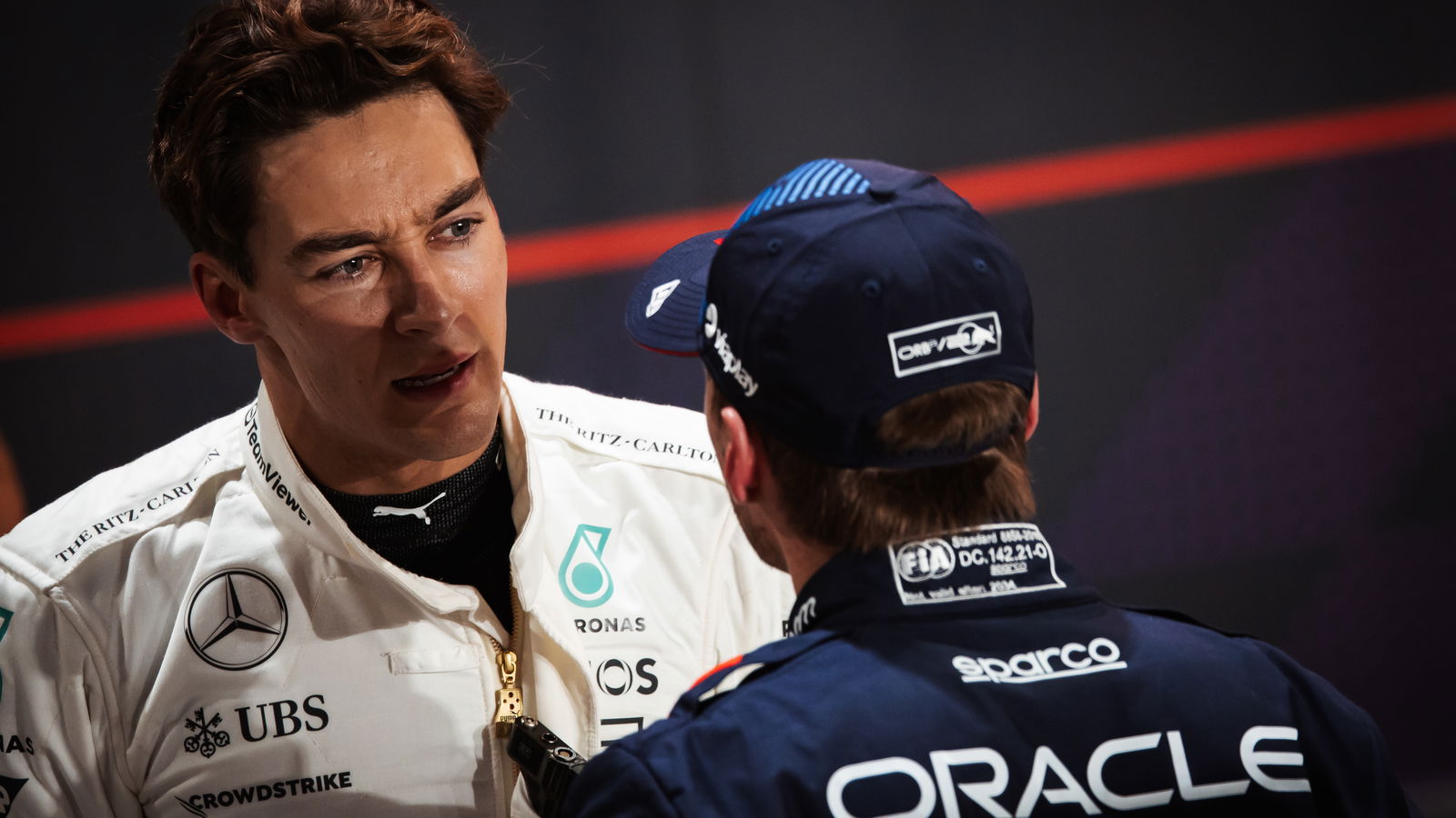 Russell, Verstappen
