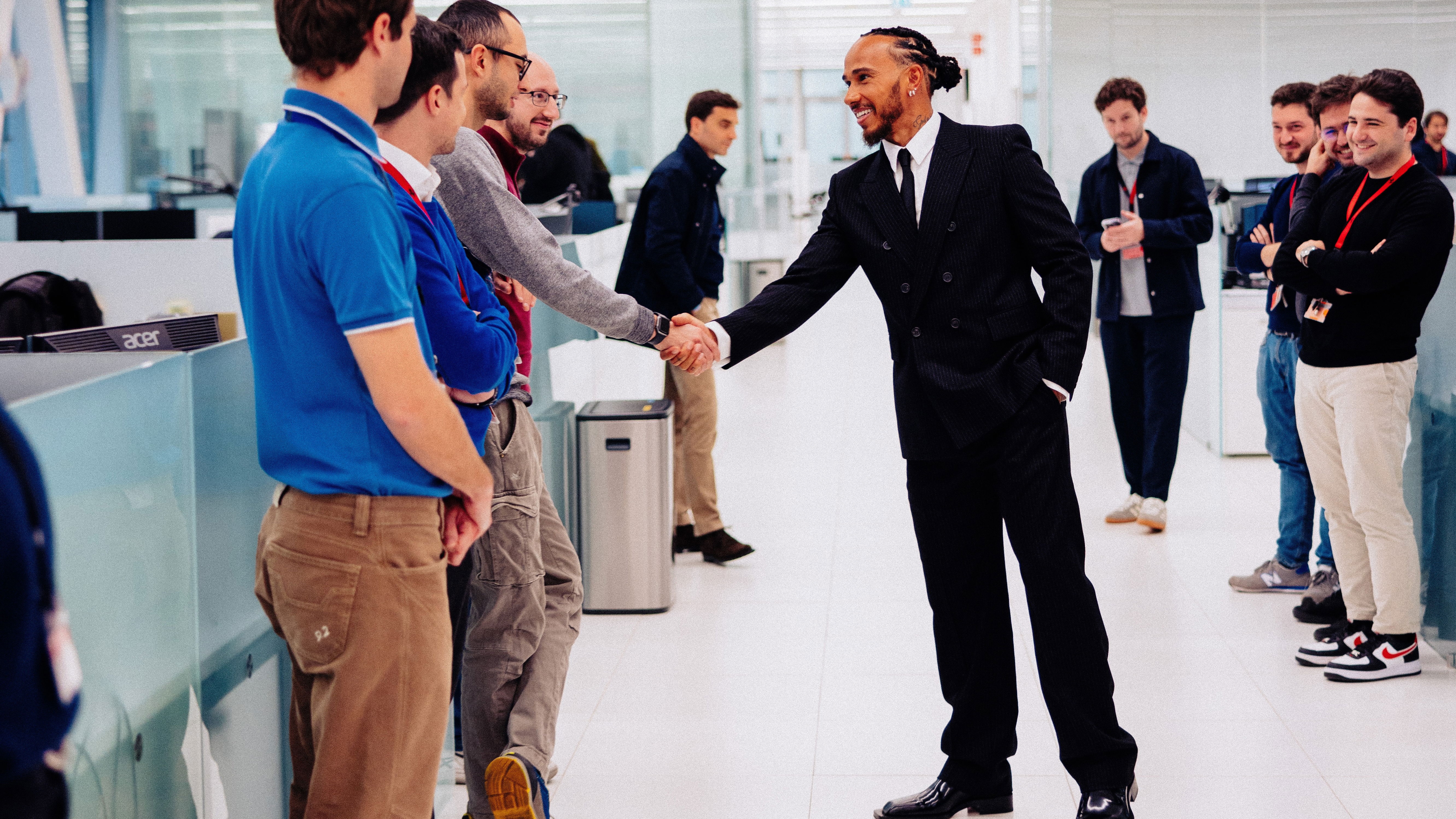 Lewis Hamilton met Ferrari staff on Monday