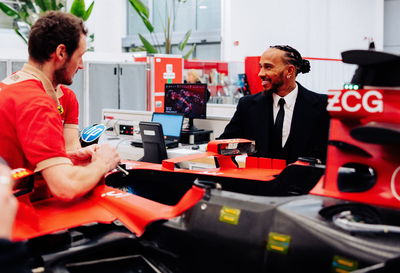 Lewis Hamilton will drive a Ferrari for the first time this week