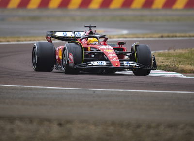 Lewis Hamilton on track for Ferrari 