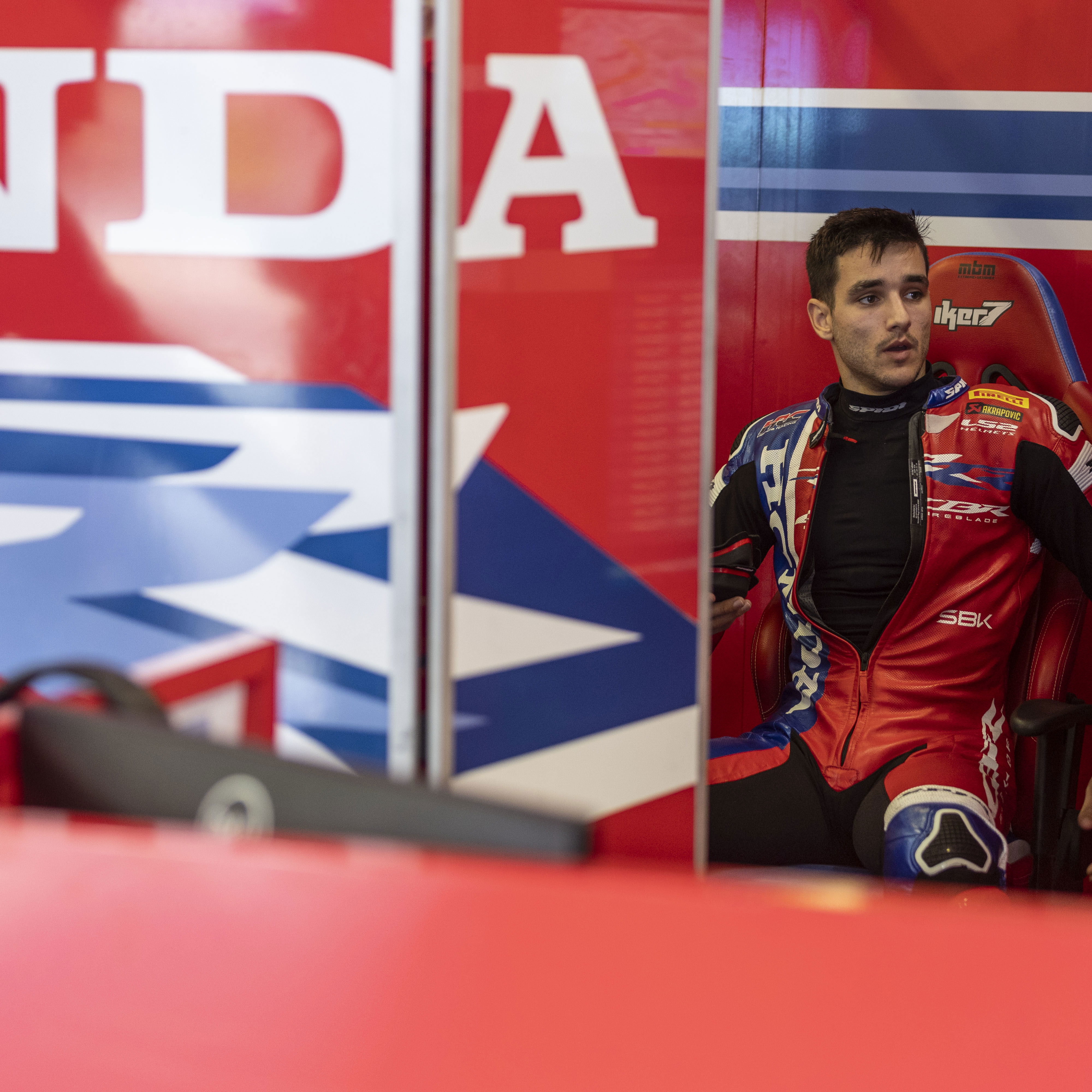 Iker Lecuona, 2024 Estoril WorldSBK, pit box. Credit: Gold and Goose.