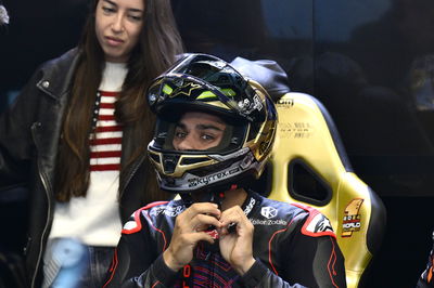 Jorge Martin, 2024 MotoGP Barcelona Test, pit box. Credit: Gold and Goose.