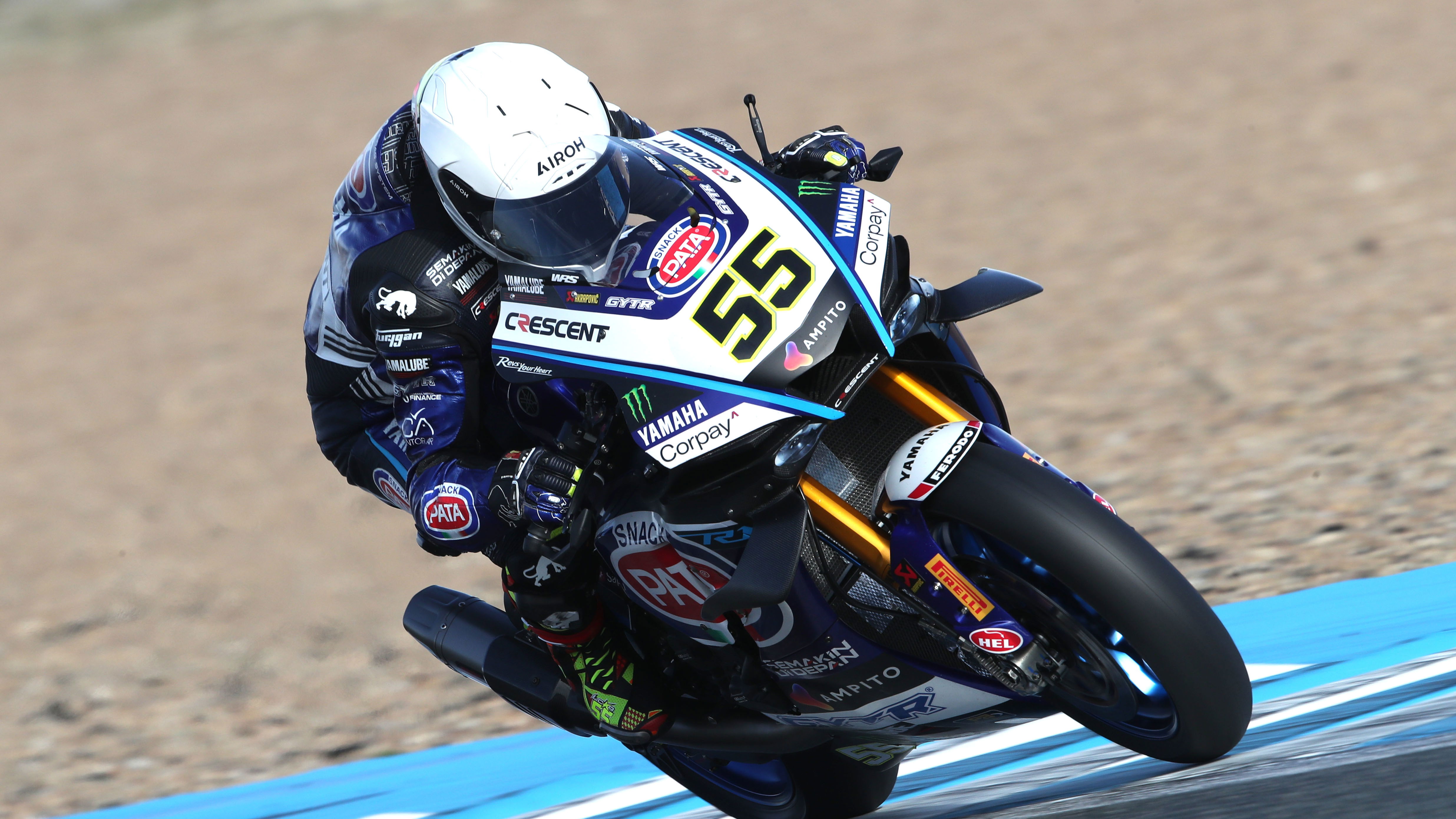 Andrea Locatelli, 2025 WorldSBK Jerez Test, pit box. Credit: Gold and Goose.