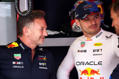 Christian Horner and Max Verstappen 