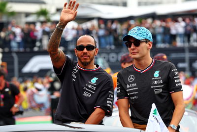 Lewis Hamilton and George Russell