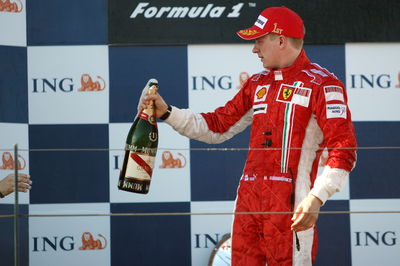 Kimi Raikkonen winning the 2007 Australian GP