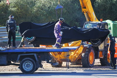 Hamilton's crash for Mercedes at Jerez